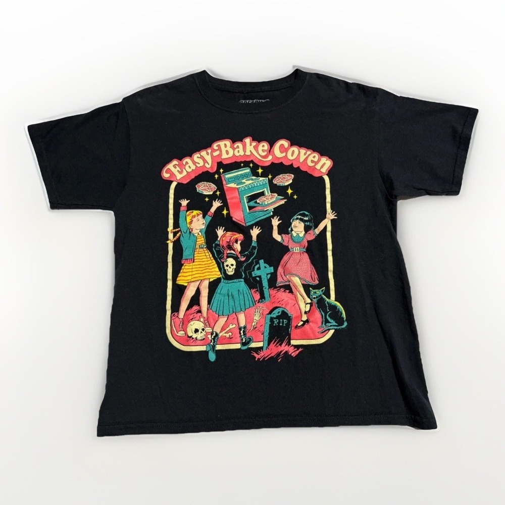 Creepy Co Easy-Bake‎ Coven Steven Rhodes Graphic T-Shirt Womens XS Black